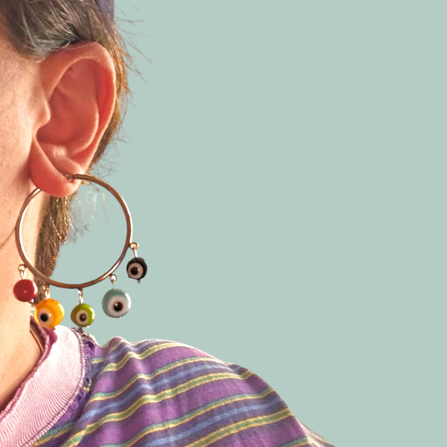 Evil Eye Hoops