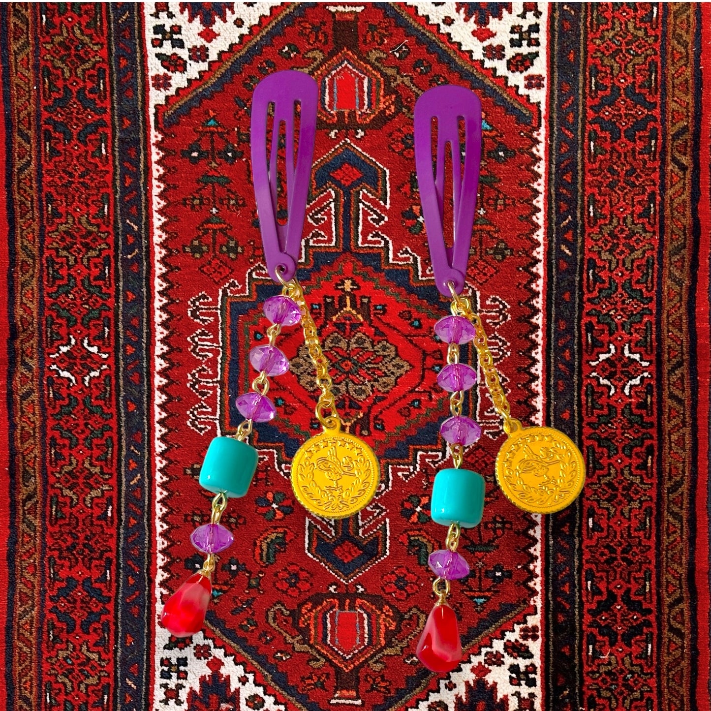Shades of Purple Crown Clips
