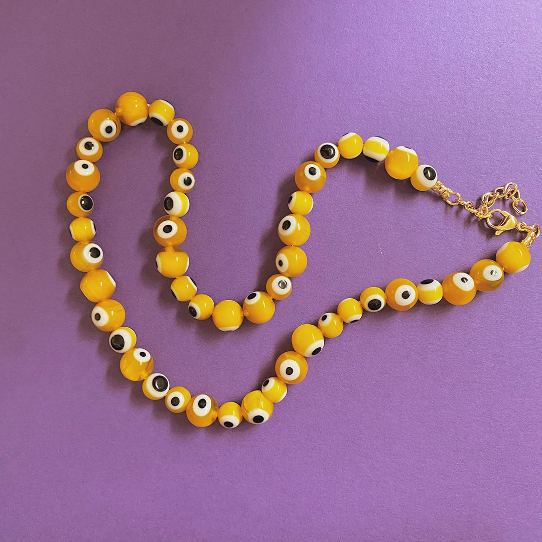 Yellow Nazar Beads