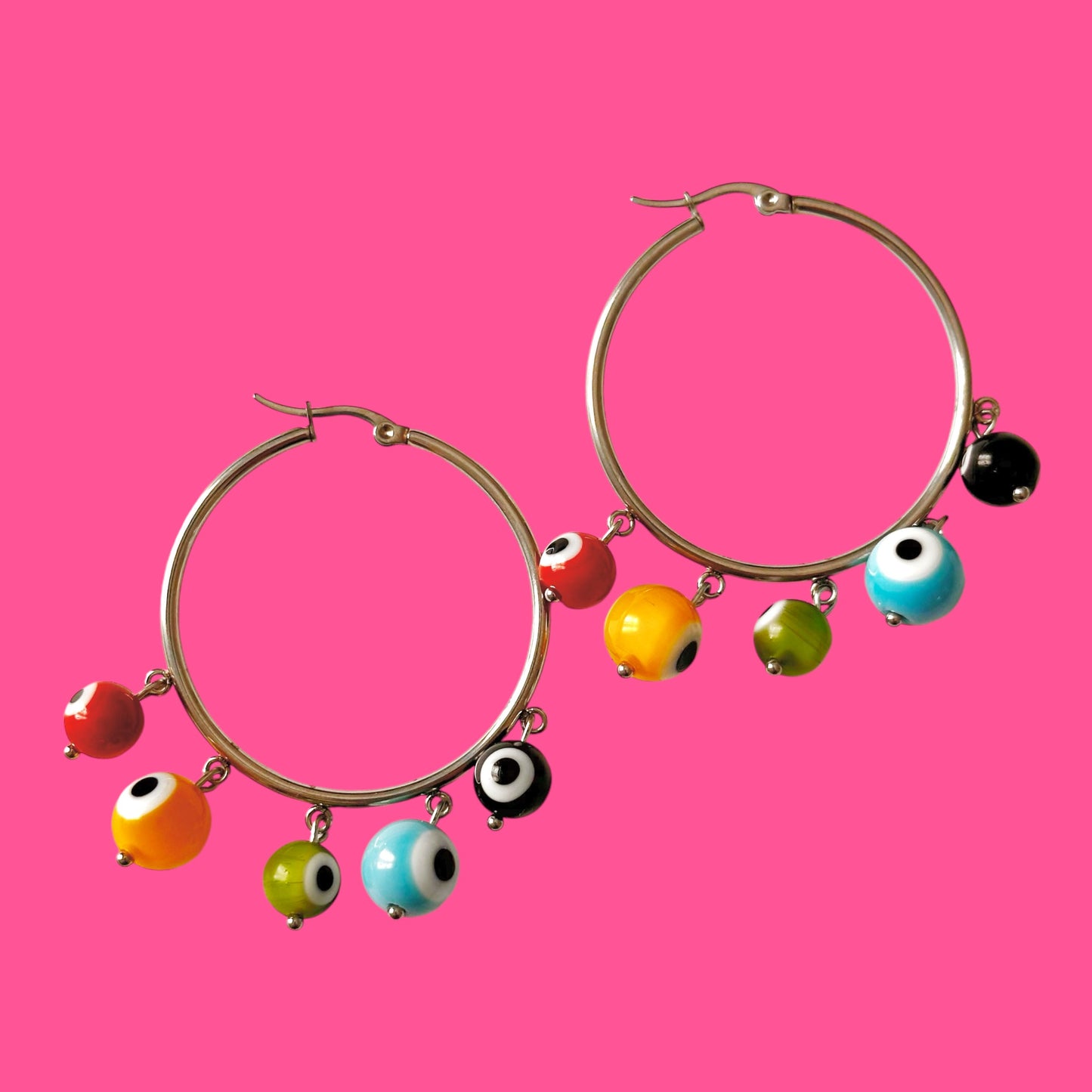 Evil Eye Hoops