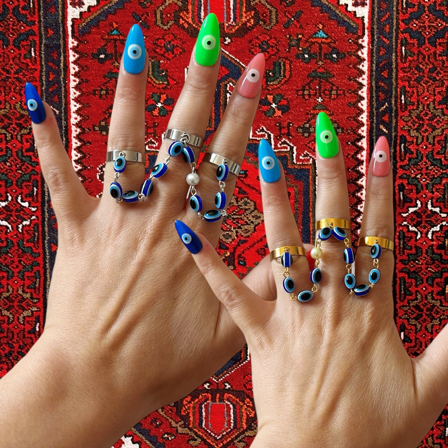 Habibti 3 Finger Rings