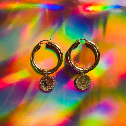 Gold Lira Hoops