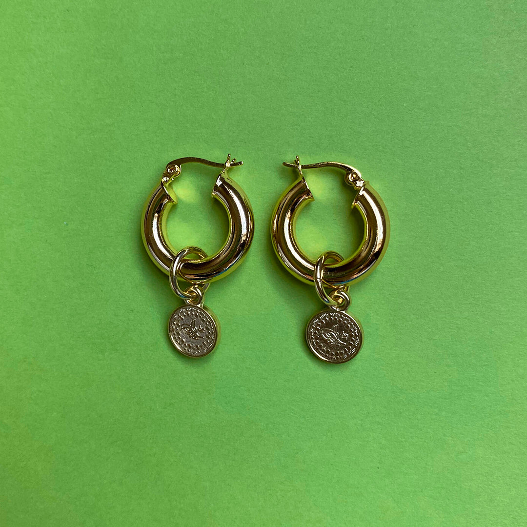Mini Gold Lira Hoops