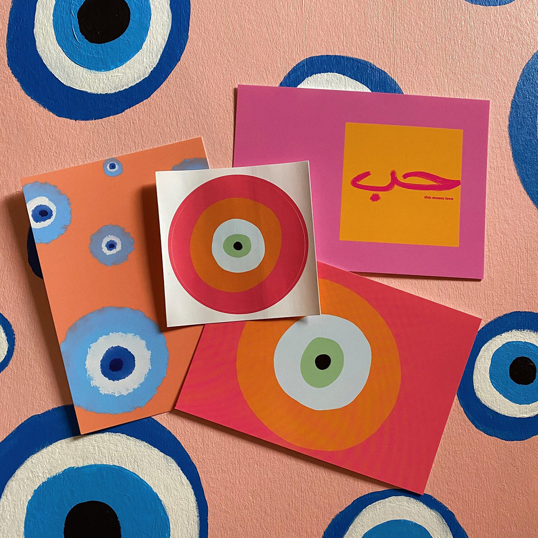 Postcard Sticker Postcard + Sticker Pack – SAYRAN