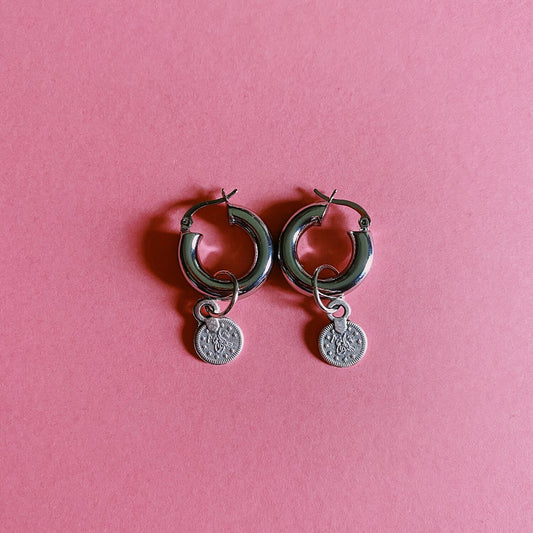 Silver Lira Hoops